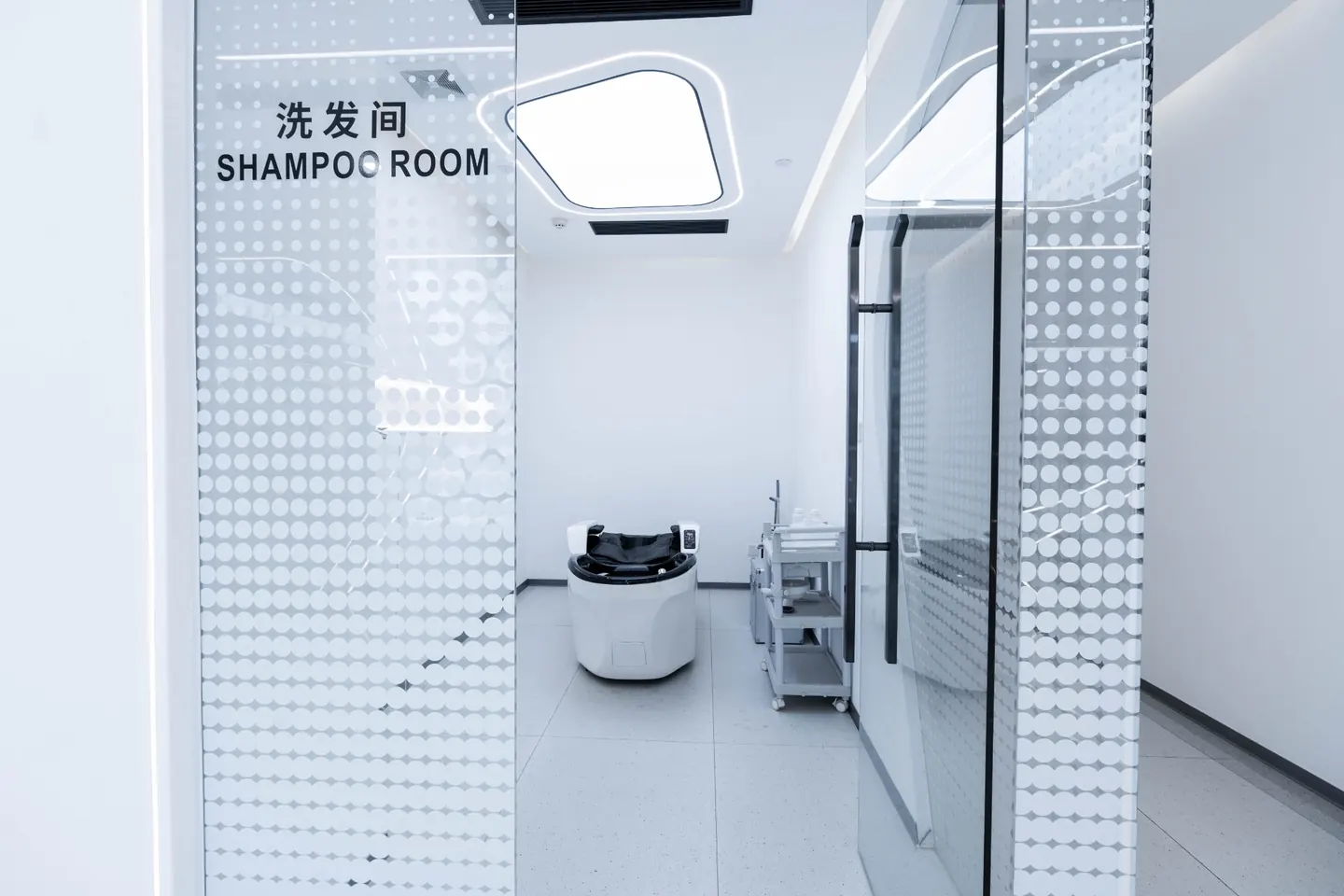 Hair-care shampoo evaluation room at LAPONY
