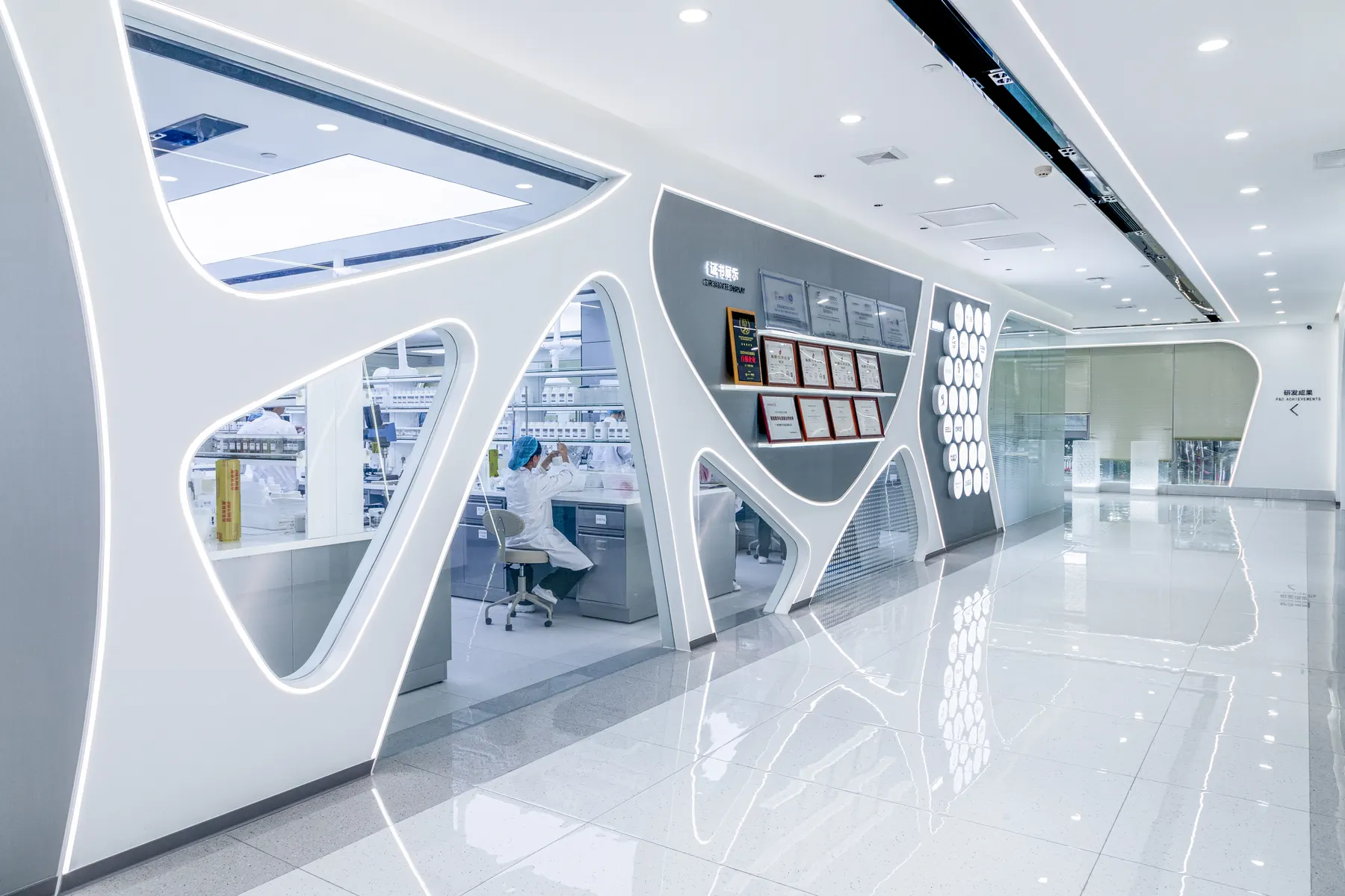 Cosmetics laboratory workspace