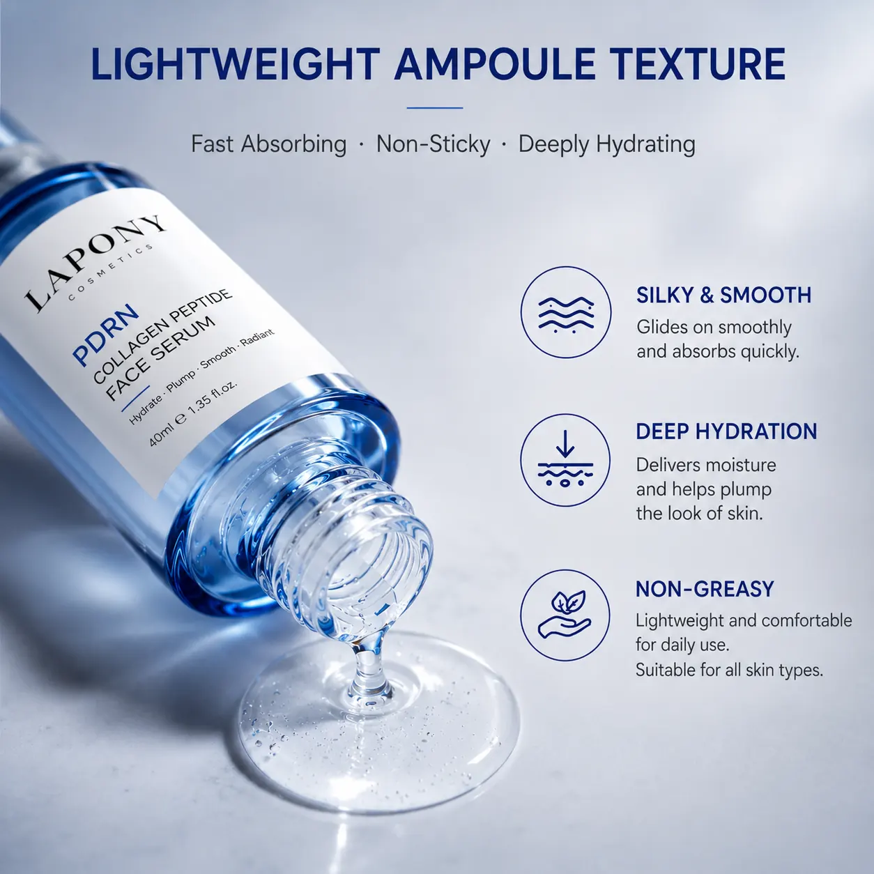 Private Label PDRN Collagen Peptide Face Serum image 4