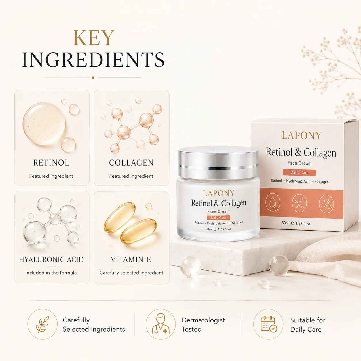 Private Label Retinol Collagen Face Cream image 2