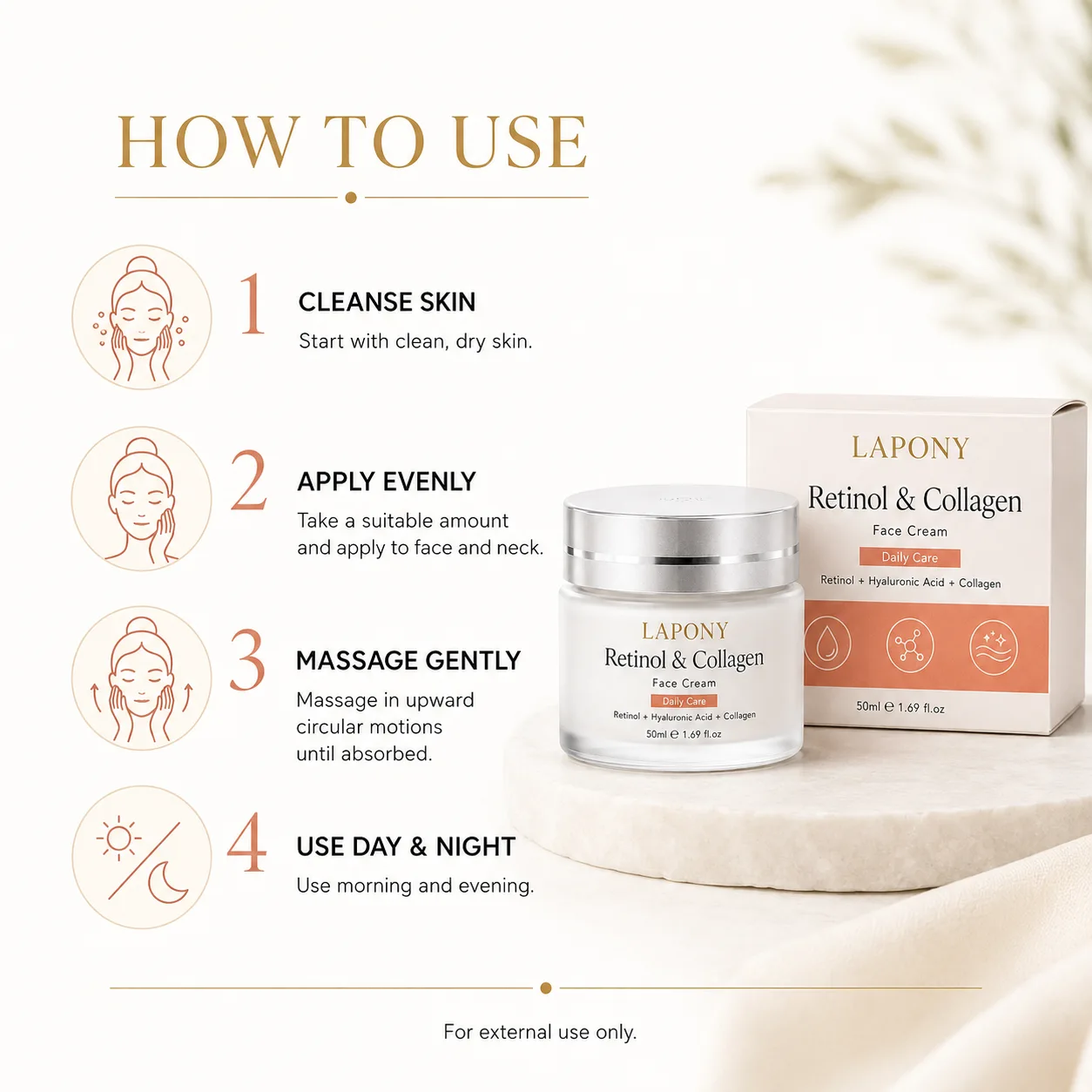 Private Label Retinol Collagen Face Cream image 4