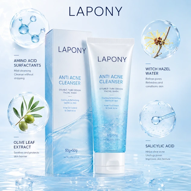 Private Label Dual-Tube Clarifying Facial Cleanser image 2