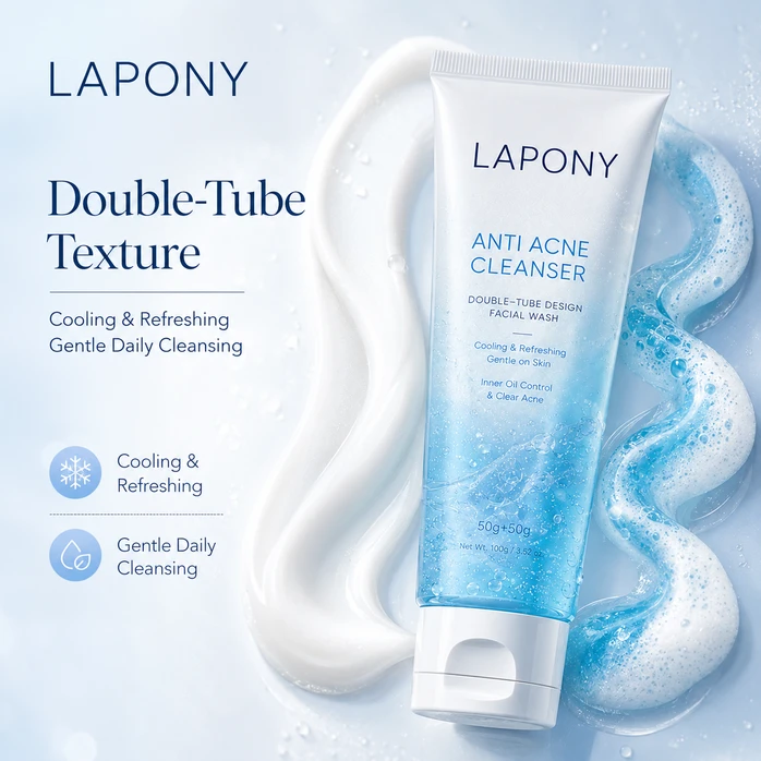 Private Label Dual-Tube Clarifying Facial Cleanser image 3