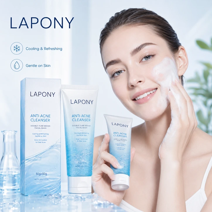 Private Label Dual-Tube Clarifying Facial Cleanser image 4