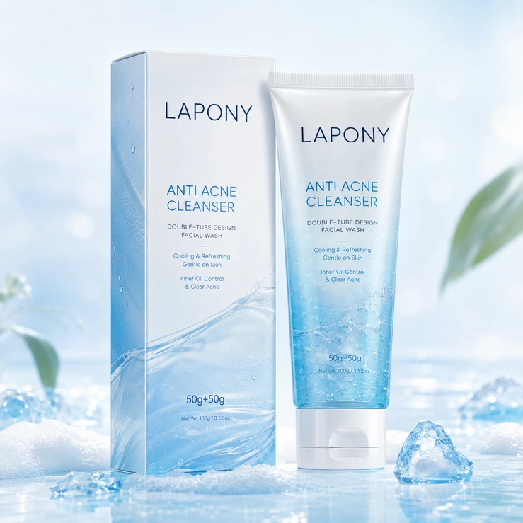 Private Label Dual-Tube Clarifying Facial Cleanser image 5
