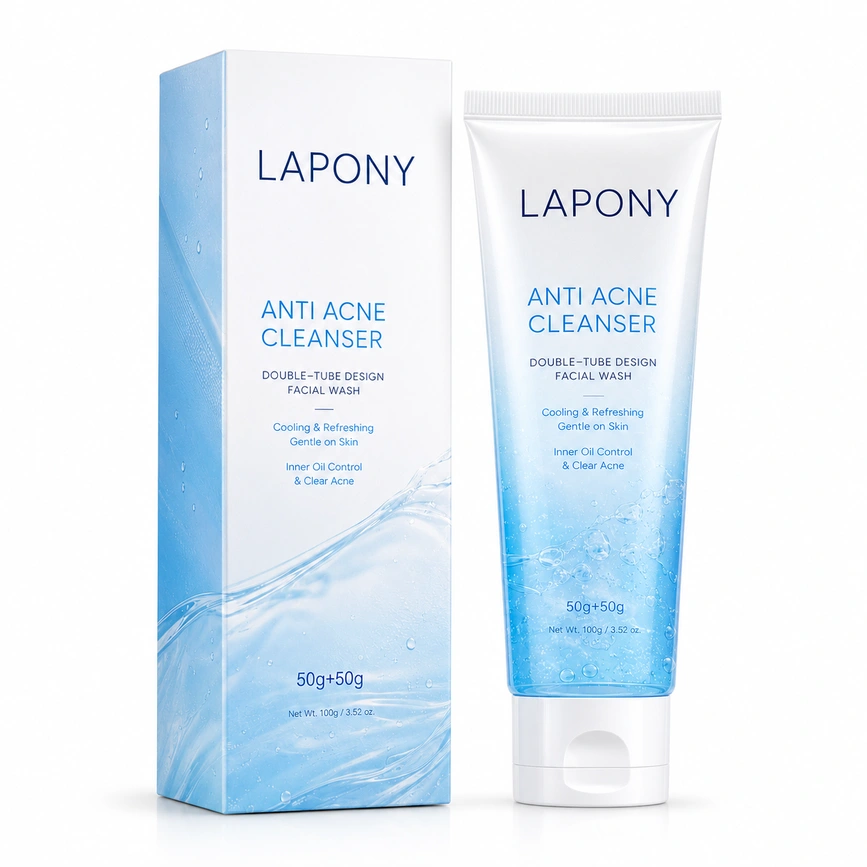 Private Label Dual-Tube Clarifying Facial Cleanser