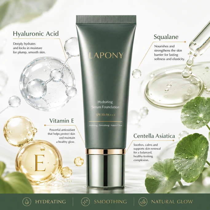 Private Label Hydrating Serum Foundation SPF30 PA+++ image 3