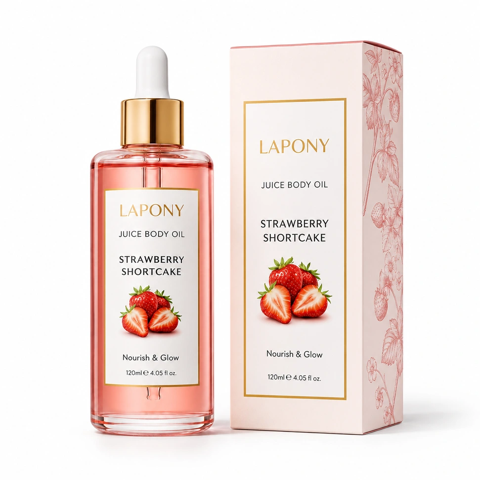 Private Label Strawberry Shortcake Juice Body Oil image 2