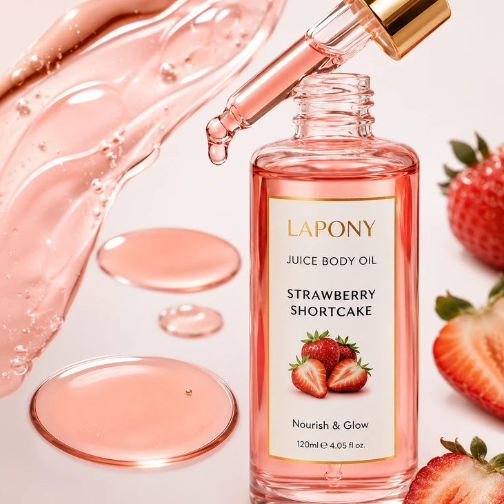 Private Label Strawberry Shortcake Juice Body Oil image 4