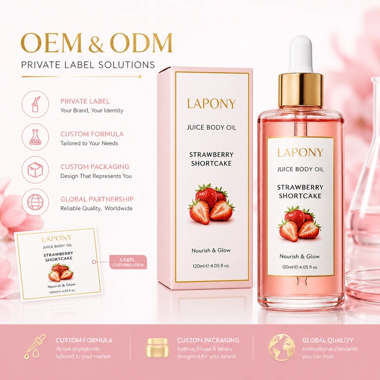 Private Label Strawberry Shortcake Juice Body Oil image 6