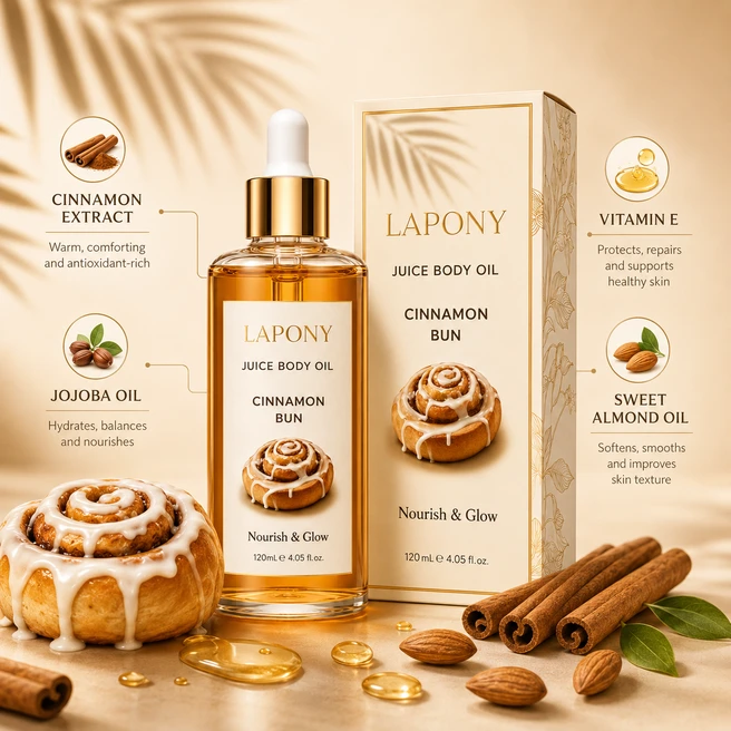 Private Label Cinnamon Bun Juice Body Oil image 2
