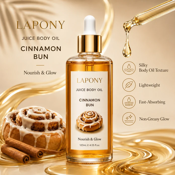 Private Label Cinnamon Bun Juice Body Oil image 3