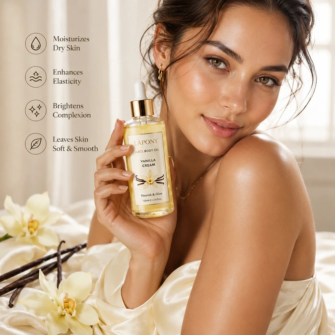 Private Label Vanilla Cream Juice Body Oil image 5