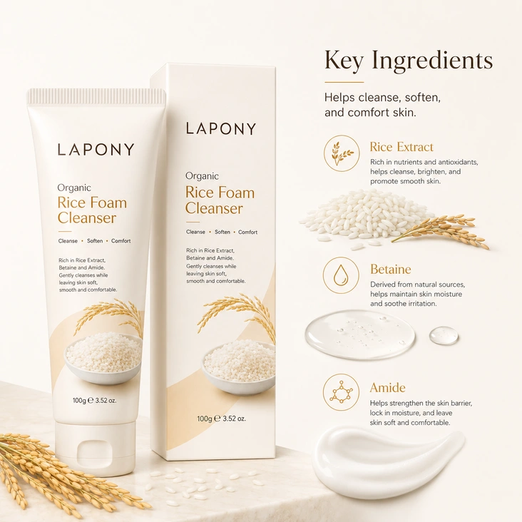 Private Label Organic Rice Foam Cleanser image 2