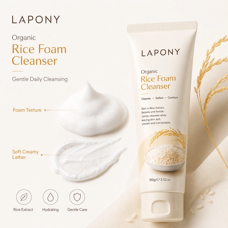 Private Label Organic Rice Foam Cleanser image 3