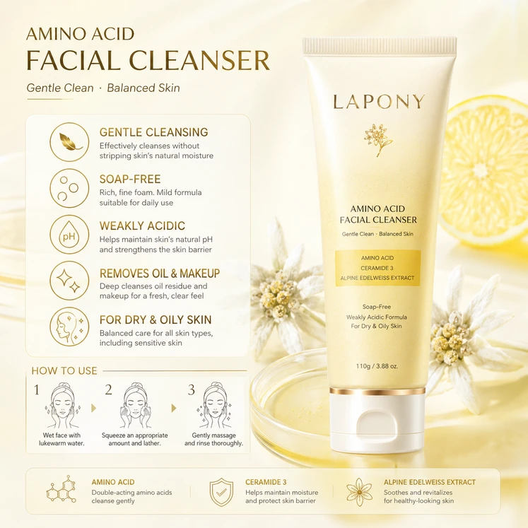 Private Label Amino Acid Facial Cleanser image 6