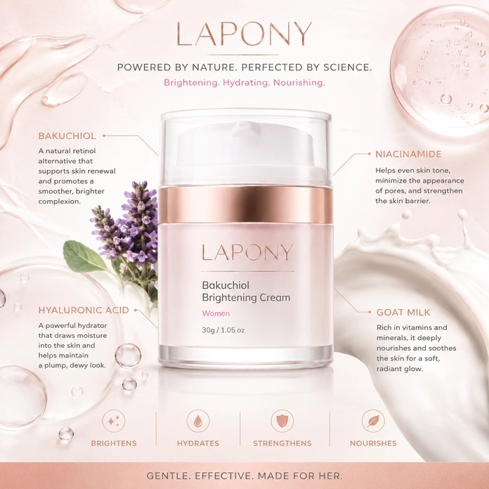 Private Label Bakuchiol Brightening Cream for Women image 3