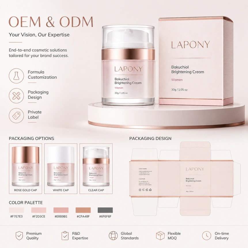 Private Label Bakuchiol Brightening Cream for Women image 6