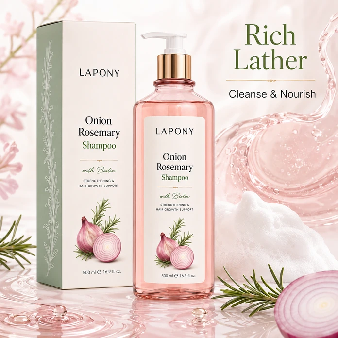 Private Label Onion Rosemary Shampoo with Biotin image 3