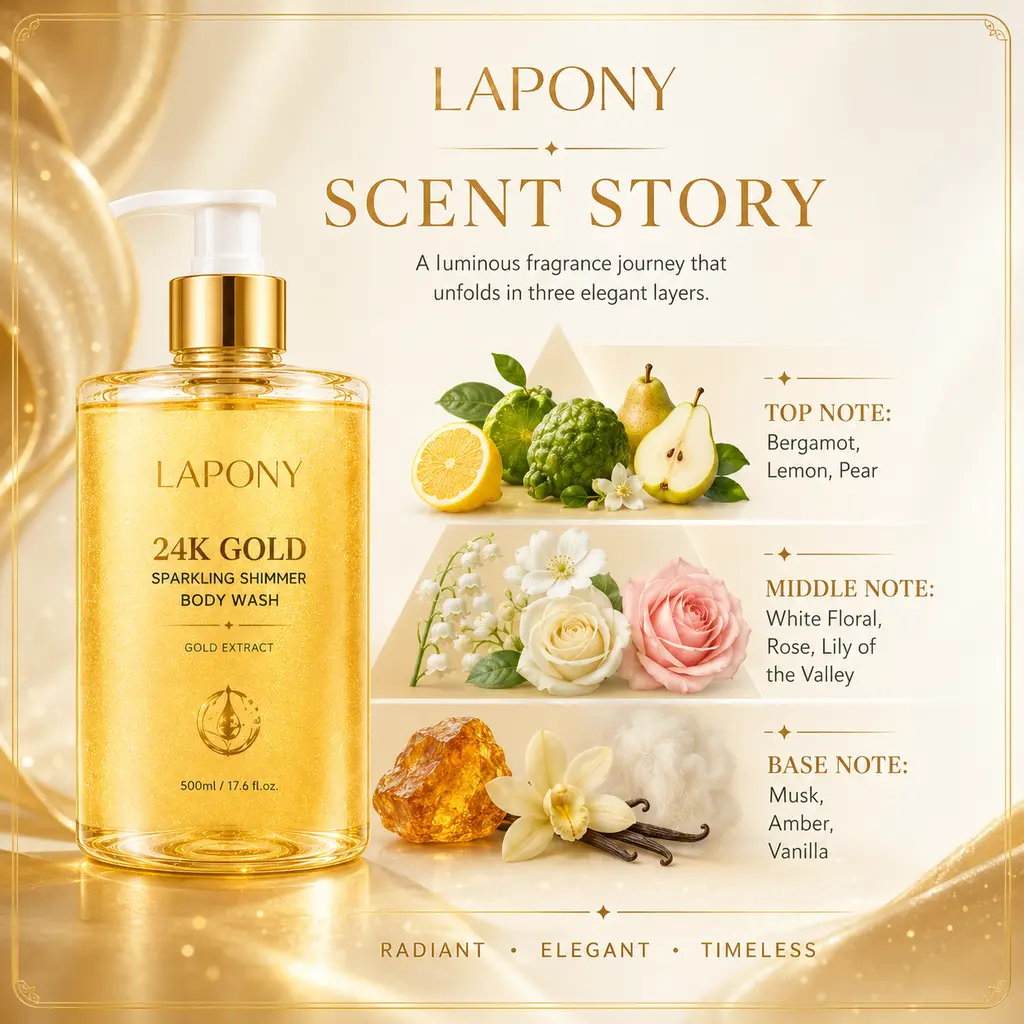 Private Label 24K Gold Shimmer Body Wash image 2
