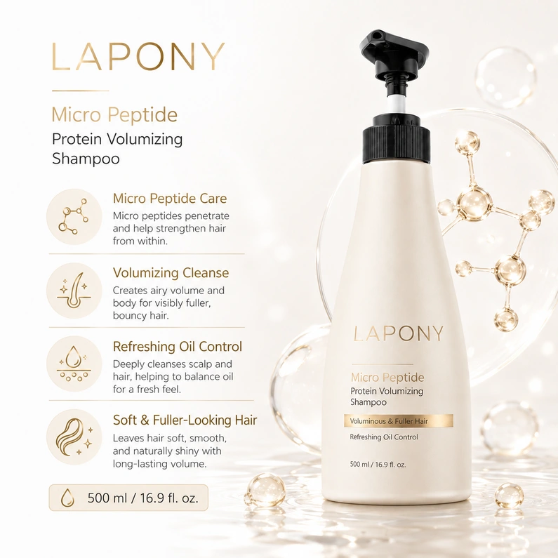 Private Label Micro Peptide Protein Volumizing Shampoo image 2