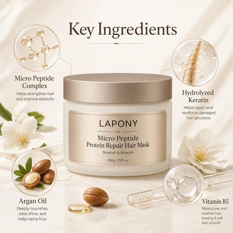 Private Label Micro Peptide Protein Repair Hair Mask image 3