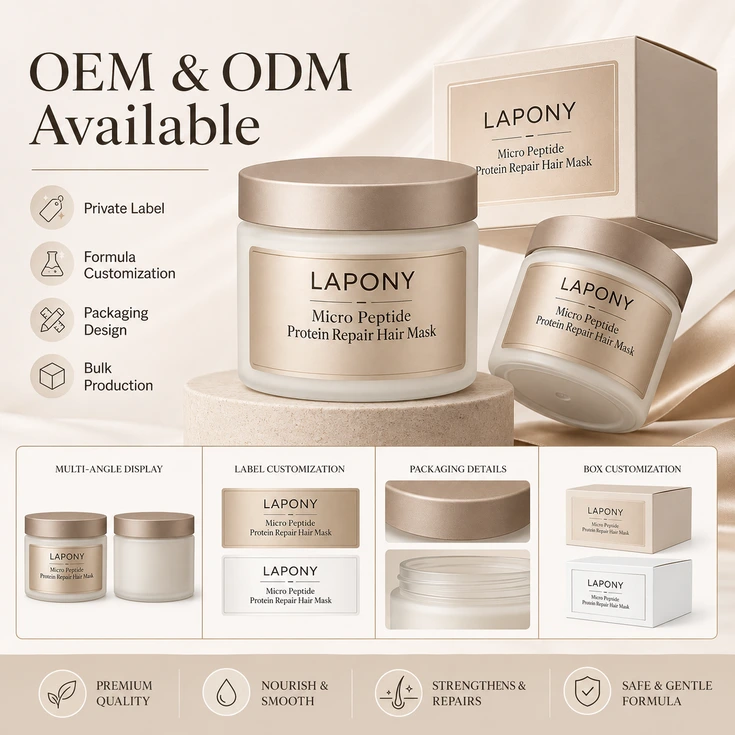 Private Label Micro Peptide Protein Repair Hair Mask image 6