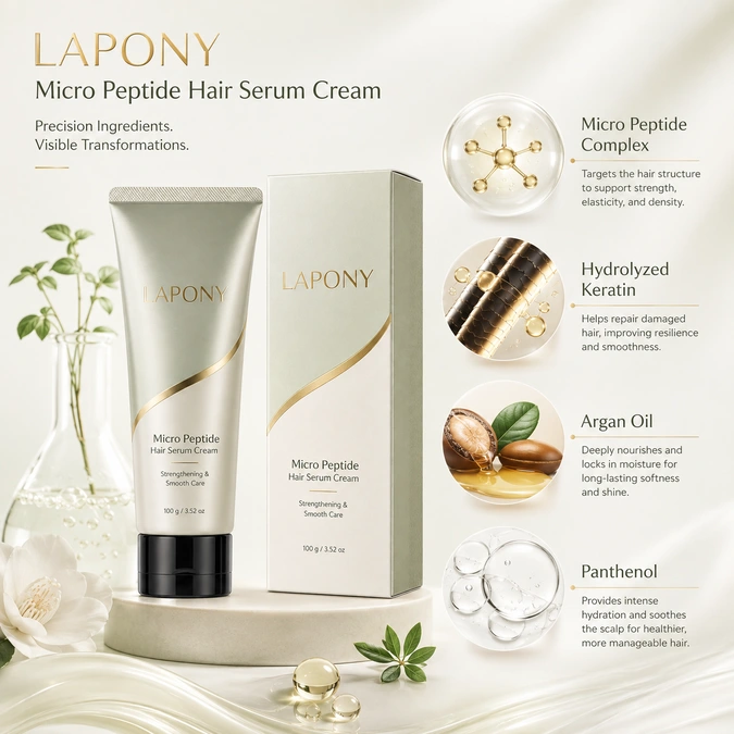 Private Label Micro Peptide Hair Serum Cream image 3