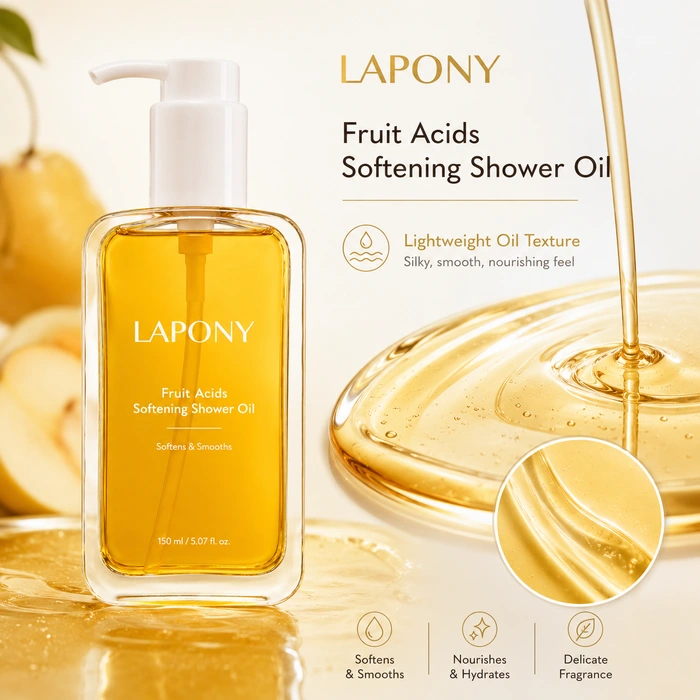 Private Label Fruit Acids Softening Shower Oil image 3