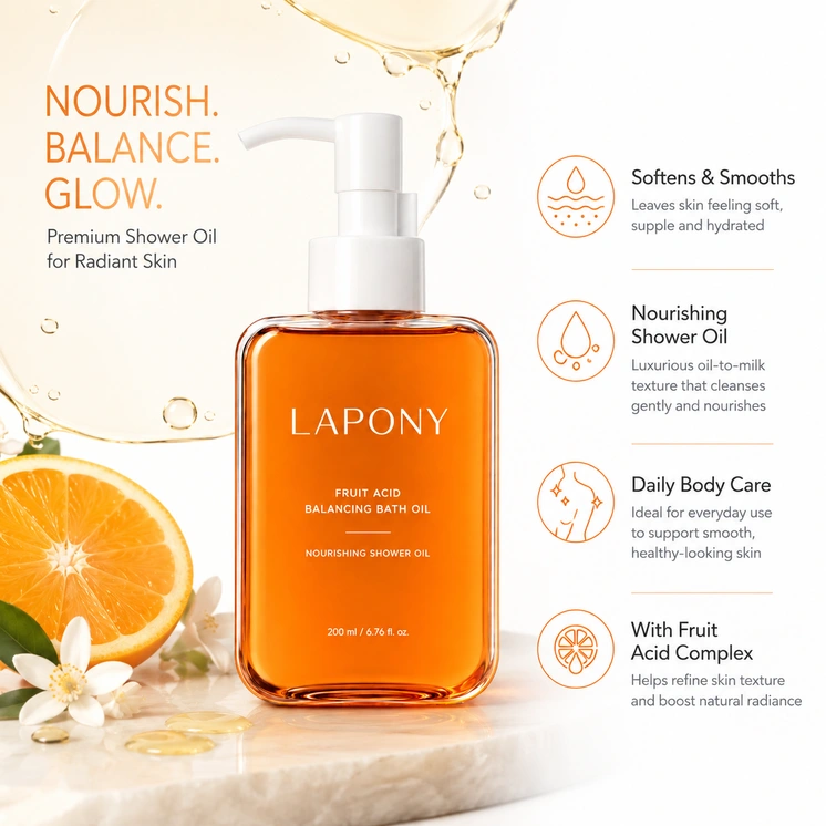 Private Label Fruit Acid Balancing Bath Oil image 2