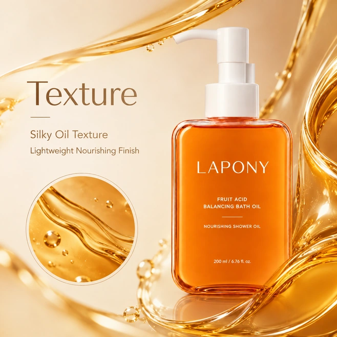Private Label Fruit Acid Balancing Bath Oil image 5