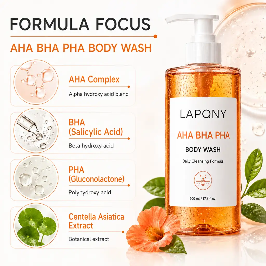 Private Label AHA BHA PHA Body Wash image 3