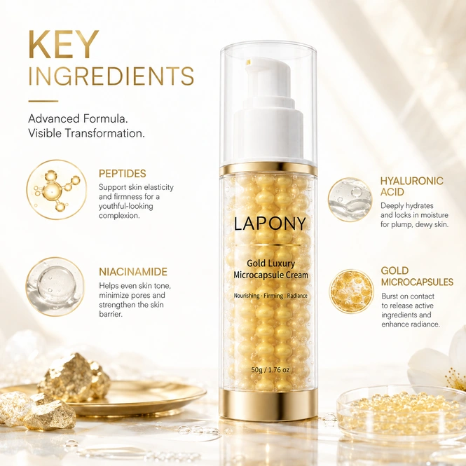 Private Label Gold Luxury Microcapsule Cream image 2