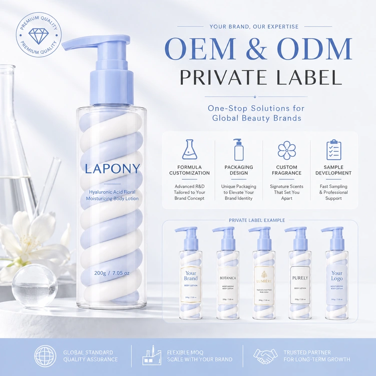 Private Label Hyaluronic Acid Floral Moisturizing Body Lotion image 6