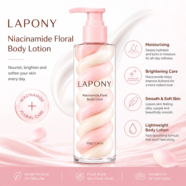 Private Label Niacinamide Floral Body Lotion image 5