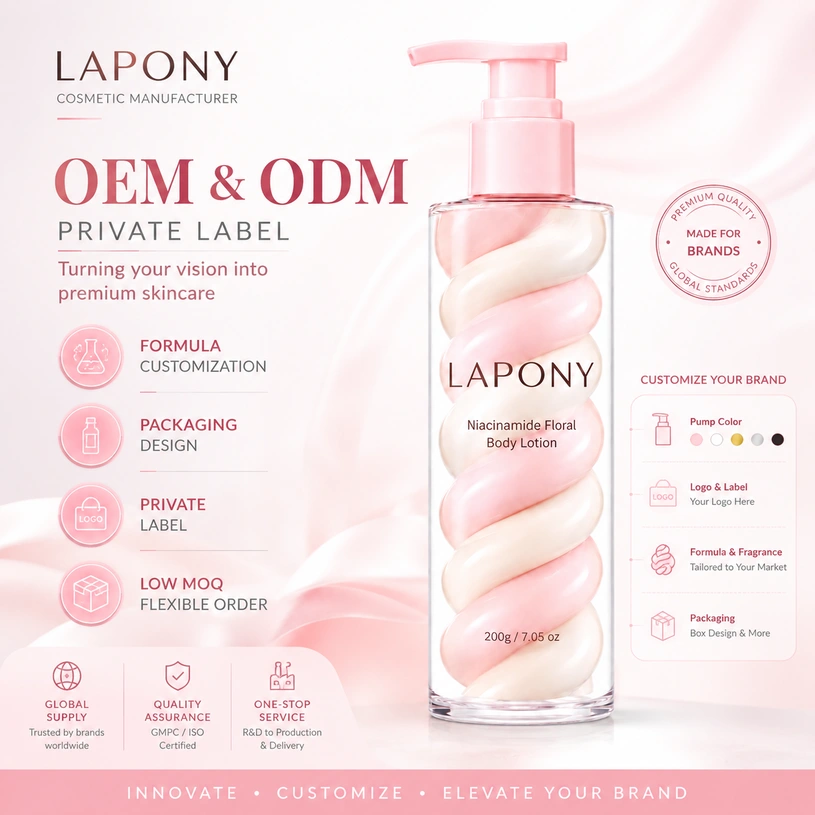 Private Label Niacinamide Floral Body Lotion image 6