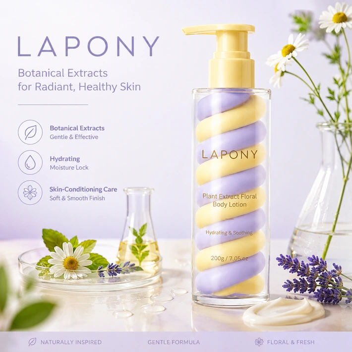 Private Label Plant Extract Floral Body Lotion image 2