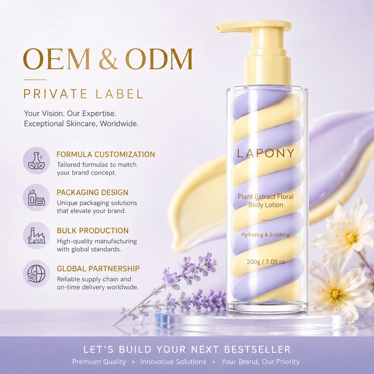 Private Label Plant Extract Floral Body Lotion image 5