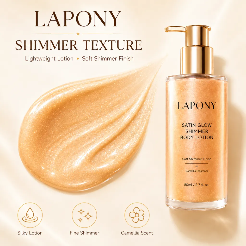 Private Label Satin Glow Shimmer Body Lotion image 2