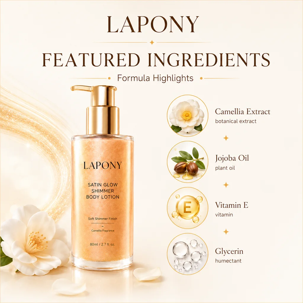 Private Label Satin Glow Shimmer Body Lotion image 3