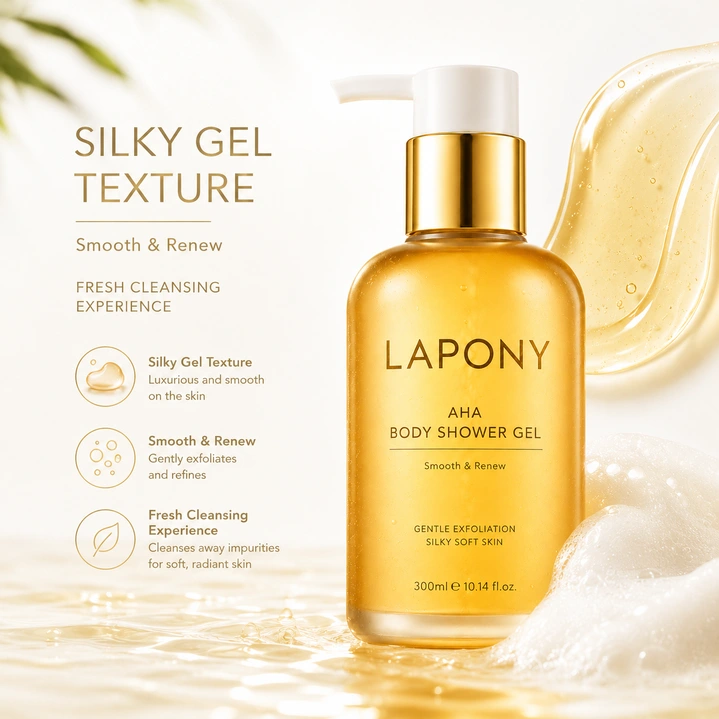 Private Label AHA Body Shower Gel image 3
