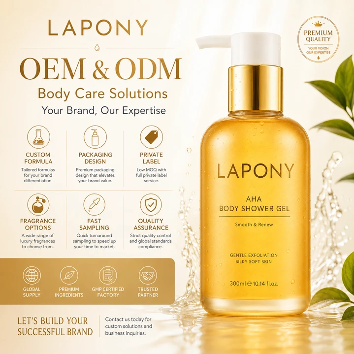 Private Label AHA Body Shower Gel image 6