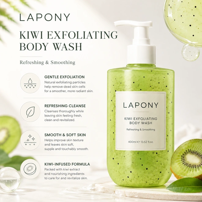 Private Label Kiwi Exfoliating Body Wash image 5