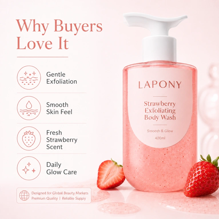 Private Label Strawberry Exfoliating Body Wash image 5