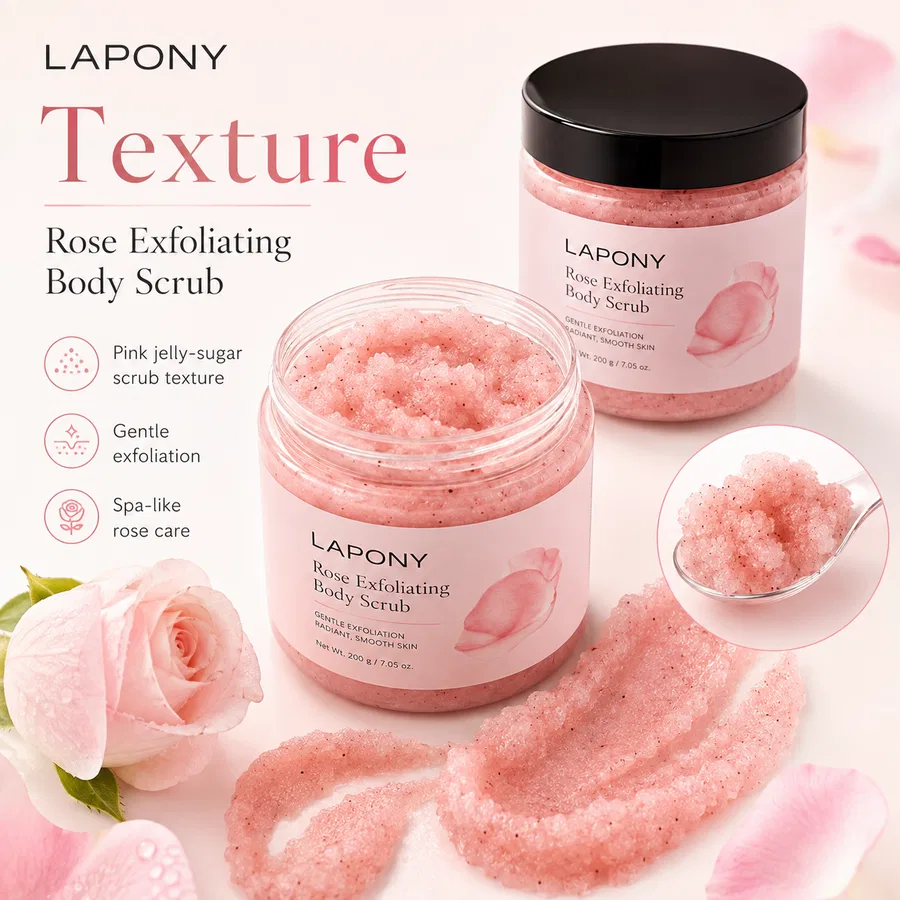 Private Label Rose Exfoliating Body Scrub image 3