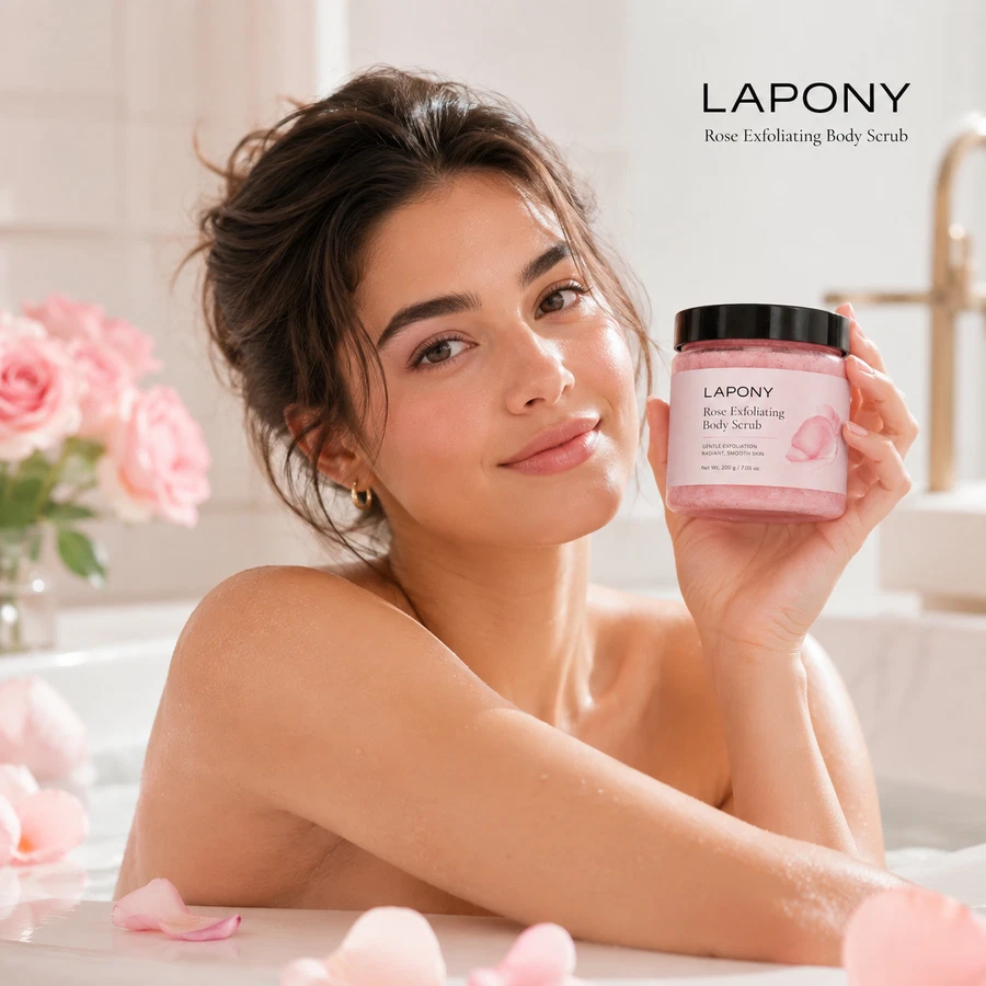 Private Label Rose Exfoliating Body Scrub image 4