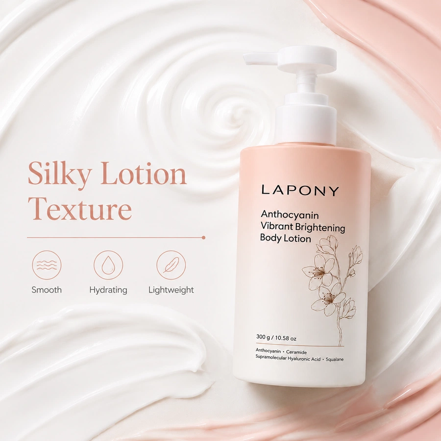 Private Label Anthocyanin Vibrant Brightening Body Lotion image 3