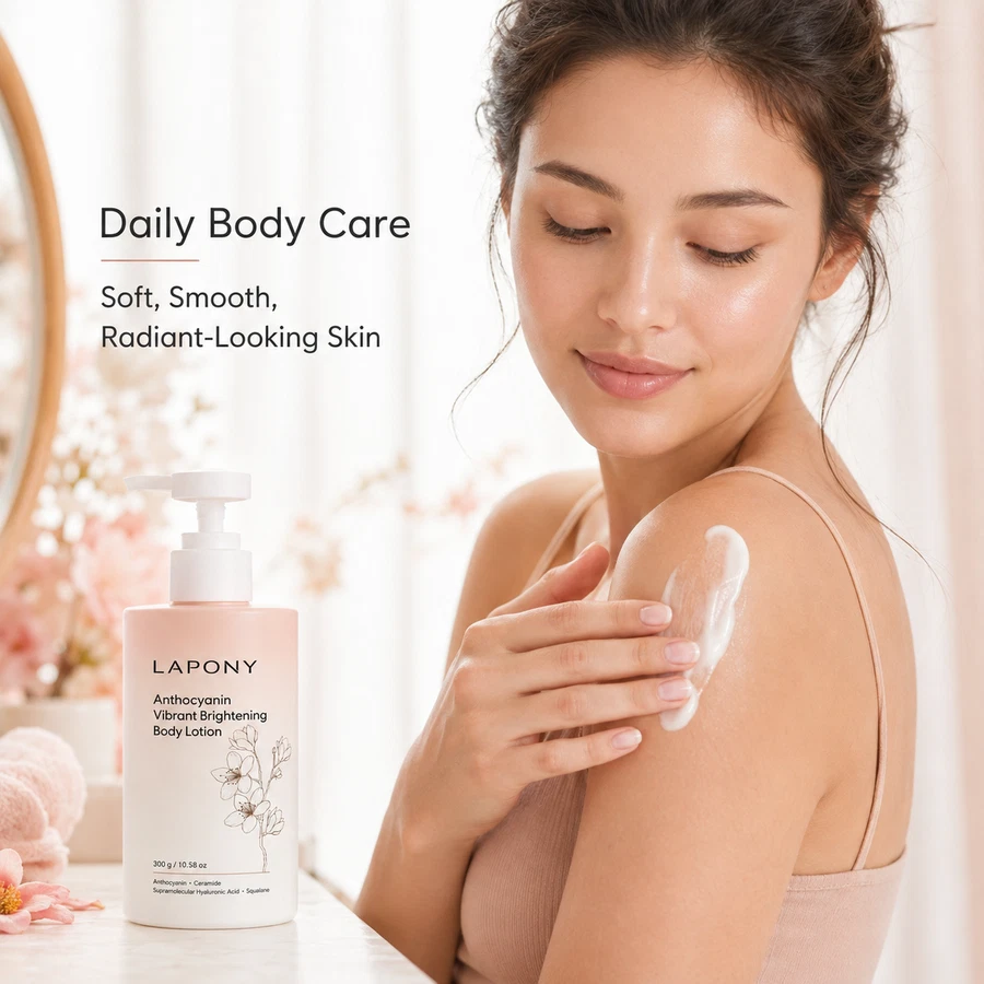 Private Label Anthocyanin Vibrant Brightening Body Lotion image 4