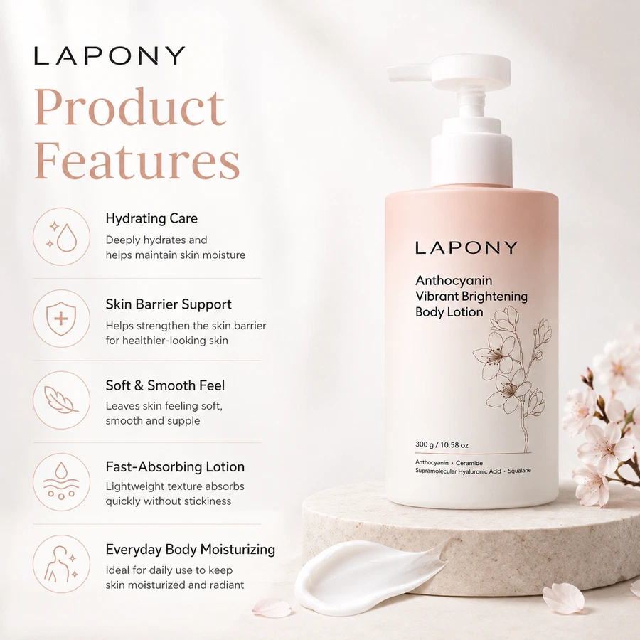 Private Label Anthocyanin Vibrant Brightening Body Lotion image 5