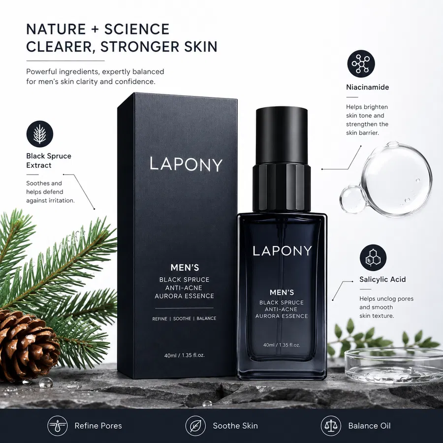 Private Label Men’s Black Spruce Clarifying Aurora Essence image 4